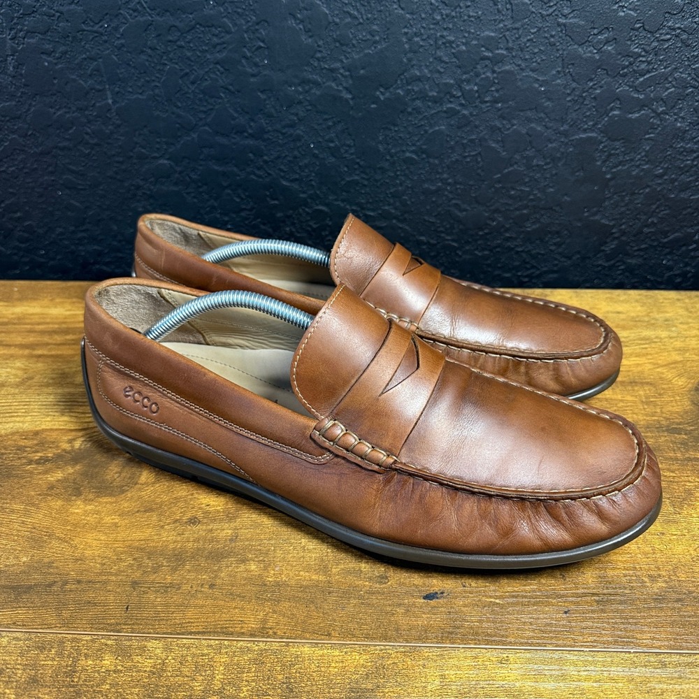 ECCO Classic Moc 2.0 571014 Brown Leather Penny Loafer Mens 46 US 12-12.5